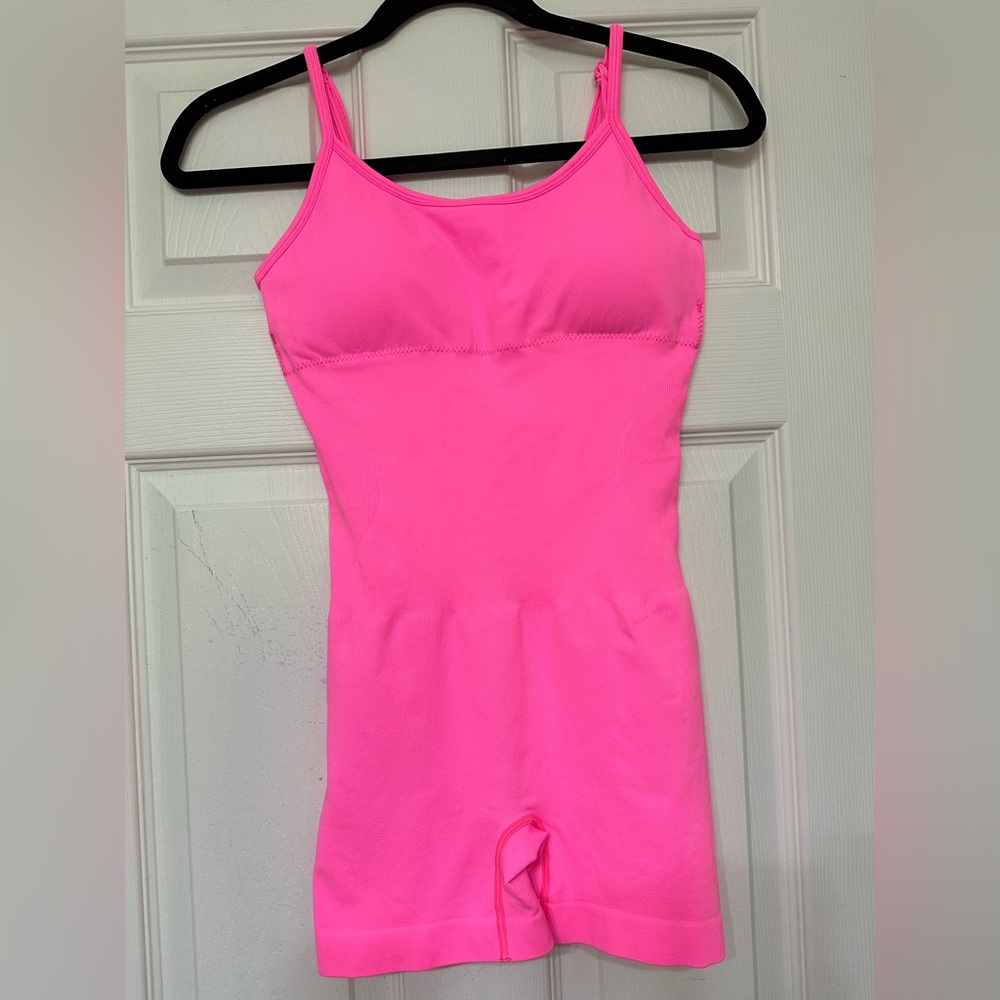 OQQ size M Bright Pink Sleeveless Bodysuit